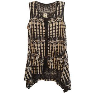 🌿Kaktus Crochet Boho Button Cardigan Vest [M]🌿